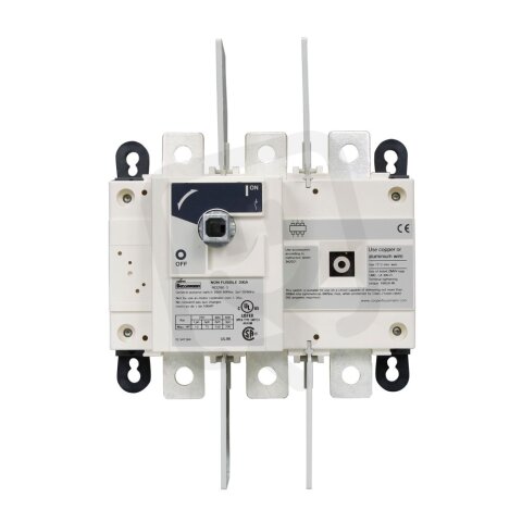 Bezpojistkový otočný odpínač Eaton RD200-3 600V AC/250V DC, 200A, 3-pól