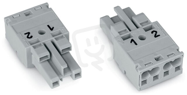 Zdířka 2pól. Kód. B šedá WAGO 770-242