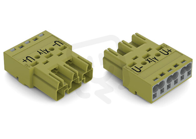 Zástrčka 3pól. Kód. B světle zelená WAGO 770-273/071-000