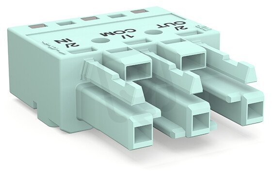 Zdířka 3pól. Kód. B Světlá tyrkysová WAGO 770-1243/076-000