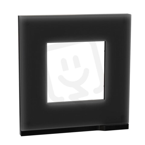 Unica Pure Krycí rámeček jednonásobný, Frosted Black SCHNEIDER NU600286