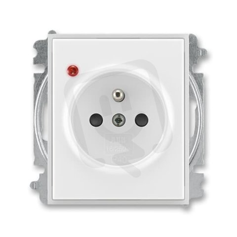Zásuvka s ochranou přepětí 5599E-A02357 01 bílá/ledová bílá Element Time ABB