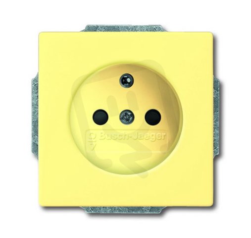 ABB 5519B-A02357815 Zásuvka jednonásobná s ochraným kolíkem a clonkami, bezšroubové svorky