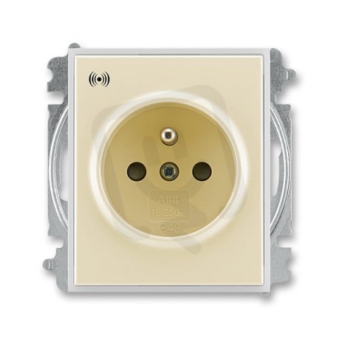 Zásuvka s přepeťovou ochranou 5589E-A02357 21 slonová kost/led. bílá Element ABB