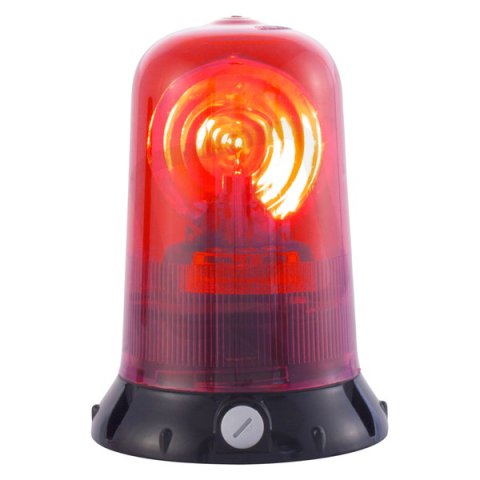 Maják rotační ROTALLARM HD 24V, ACDC, IP65, červená, černá, halogen 82263
