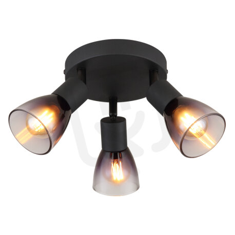 Stropní svítidlo SATELLA černá 3x25W E14 IP20 GLOBO 54312-3