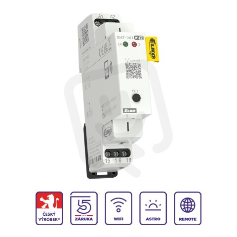 Multifunkční spínací hodiny s Wi-Fi připojením SHT-14/1 ELKO EP 8595188192279