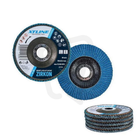 Kotouč brusný lamelový zirkon 125 mm zr. 60 XTLINE XTZ125060