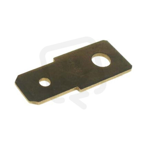 Nýtovací plochý kolík mosazný rovný, rozměr 6,3x0,8mm/M5 (N608A/5) NR 68-M5