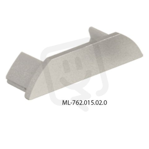 Koncovka bez otvoru pro PX, stříbrná barva, 1 ks MCLED ML-762.015.02.0