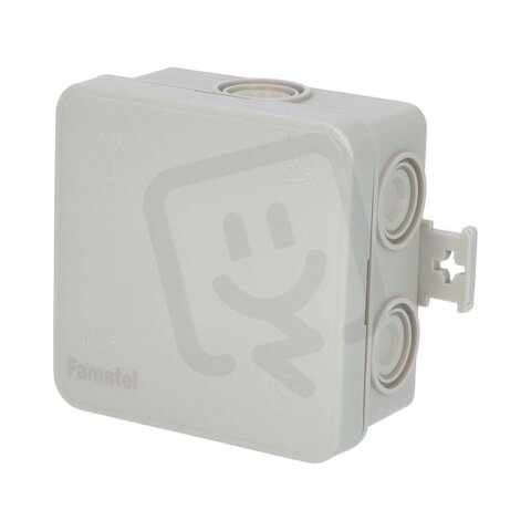 Krabice F8 - MiniBOX IP55 rozbočovací s víčkem 75x75x40mm FAMATEL 3051