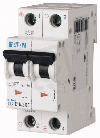 Eaton 279139 Jistič FAZ,pro stejnosměrný proud,char C,2pólový