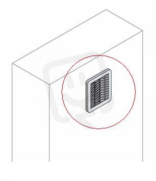 Ventilační mřížka s filtrem 105x105mm
