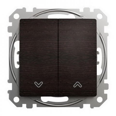 Sedna D/E Tlačítkový ovládač žaluzií, Wenge SCHNEIDER SDD181114