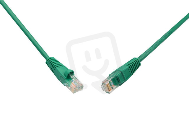 Patch kabel CAT6 UTP PVC 3m zelený snag-proof SOLARIX 28650309