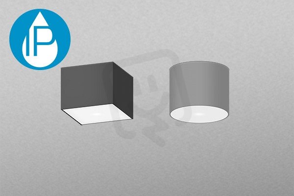 PUKK GREY 75x75x35mm IP65 5W/3000K bez PSU Mivvy Lighting PUK7735W3KG
