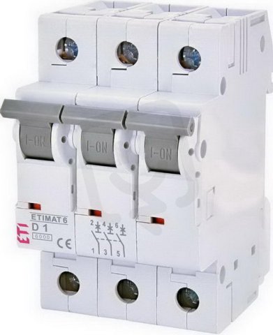 Jistič ETIMAT 6 3p D1 6kA ETI 002164504