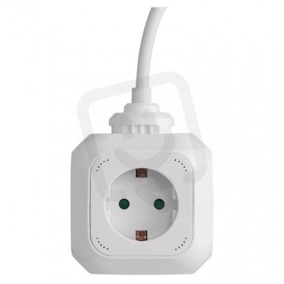 Prodlužovací kabel - kostka 1,9 m 4 zásuvky bílý PVC s USB 1,5mm2 EMOS P04219GU