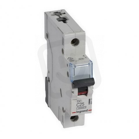 TX3 JISTIČ, 1 PÓLOVÝ, CHAR. C, 25A 10000A LEGRAND 404173