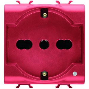 CHORUS Zásuvka IT/DE 2P+E 16A 250V, červená GEWISS GW10214