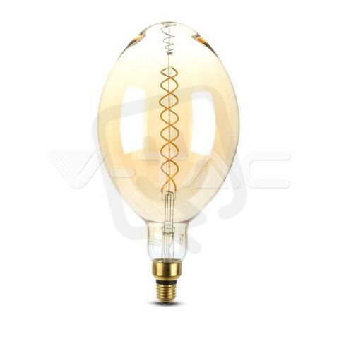 LED žárovka V-TAC 8W Double Filament E27 BF180 Amber Dimmable 2000K VT-2168D