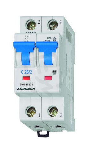 Instalační jistič 6 kA, C 25A, 1+N SCHRACK BM617625--