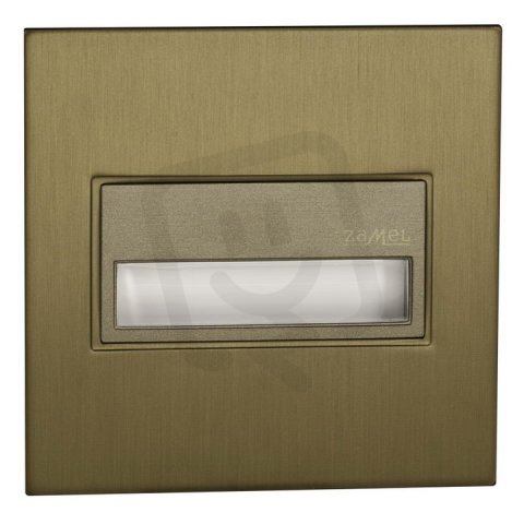 Světlo LED SONA čtvercové pod omítku 14Vss IP44 ZLATÁ PATINA TEPLÁ BÍLÁ