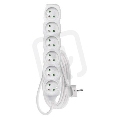 Prodlužovací kabel 3 m 6 zásuvek bílý PVC 1,5mm2 EMOS P0613R