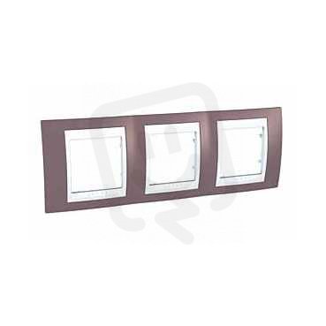 Schneider MGU6.006.876 Krycí rámeček Plus trojnásobný,Mauve/polar