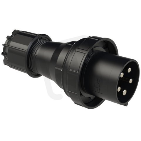 vidlice 125A / 400V 5p, IP 67, černá mid PCE PC-045-6XS