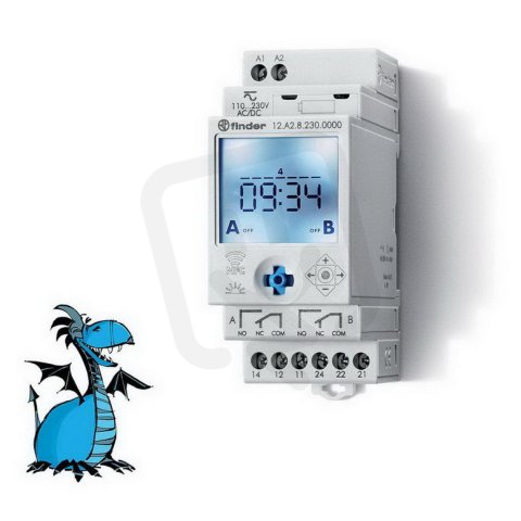 Spínací hodiny, astro, 2P/16A, 24V AC/DC, TP, NFC FINDER 12.A2.0.024.0000
