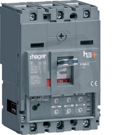 Kompaktní jistič h3+ P160 LSI 25 kA, 3-pólový, In 100 A HAGER HHS100JC