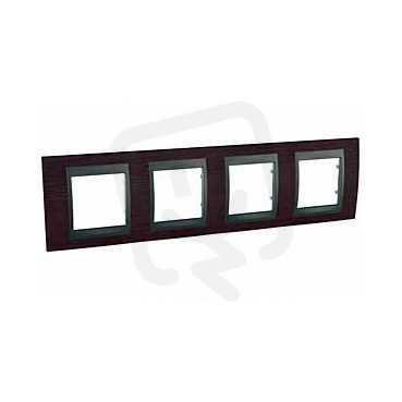 Unica Top Krycí rámeček čtyřnásobný, Wenge/Grafit SCHNEIDER MGU66.008.2M3