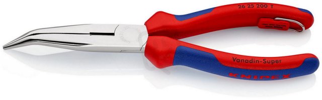 Půlkulaté kleště s břity (úzké ploché kleště) 200 mm KNIPEX 26 25 200 T BK