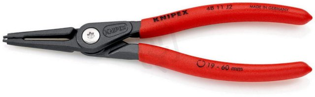 Precizní kleště na pojistné vnitřní kroužky v otvorech 180 mm KNIPEX 48 11 J2 SB