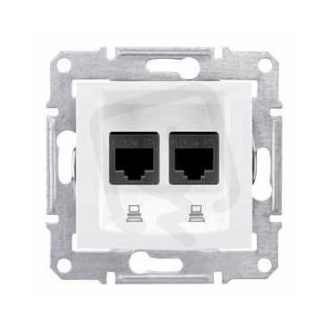 Sedna Zásuvka datová 2xRJ45 kat.5e STP, Polar SCHNEIDER SDN4600121