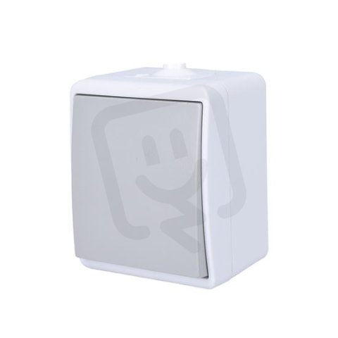 Vypínač do vlhka IP54, č. 1 jednopólový, šedý SOLIGHT 5B303