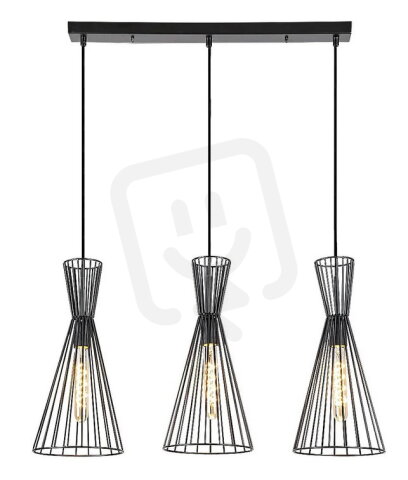 LEANDROS E27 3x 40W IP20 matná černá RABALUX 72006
