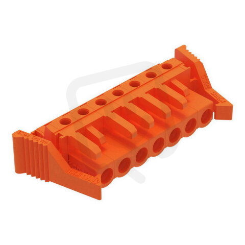 Pružinová svorkovnice THT úhlová 5,08 mm oranžová 7pól. WAGO 232-267/039-000