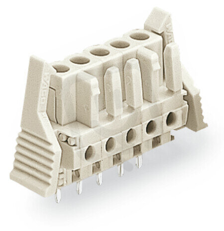 Pružinová svorkovnice THT rovná 5 mm šedá 8pól. WAGO 722-138/039-000