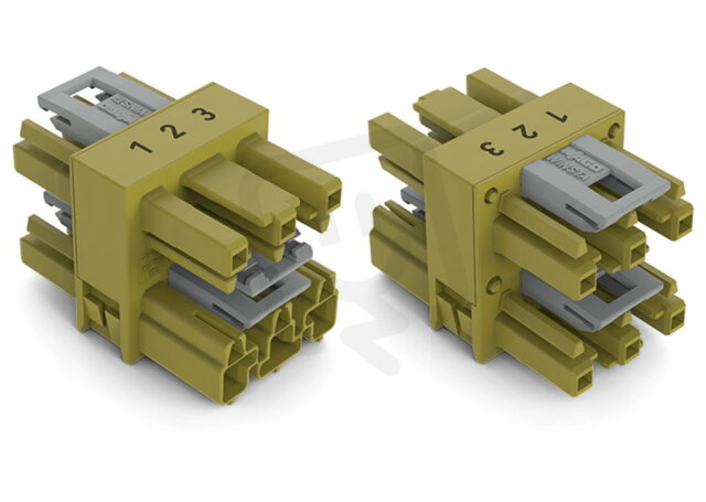 Rozdělovač s 3 výstupy 3pól. Kód. B světle zelená WAGO 770-1715