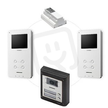 VIDEX BUS2 3,5'' handsfree videosouprava, 2 úč., PM, broušená nerez