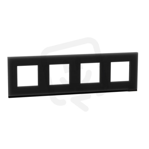 Unica Pure Krycí rámeček čtyřnásobný, Frosted Black SCHNEIDER NU600886