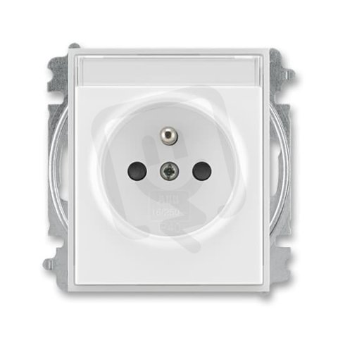 ABB ELEMENT,TIME Zásuvka chráněná s clon. bílá/ledová bílá 5519E-A02352 01