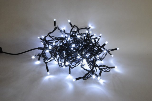 LED vánoční řetěz venkovní 22m 120LED studená bílá