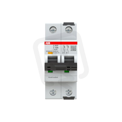 S302P-Z10 2F jistič 10 A char. Z 25kA ABB 2CDS382001R0428