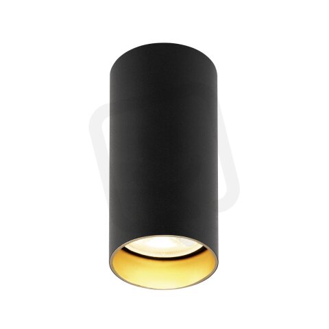KAMI, povrchové stropní svítidlo, kulaté, 1x max. 10W, GU10, matná černá/zlatá