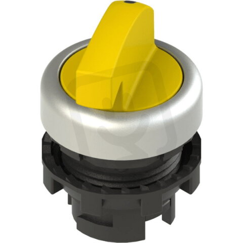 Přepínač Dlouhá páka, d22mm, 2, žlutá, plast, chrom, IP67 PIZZATO E21SE22ACA59AB