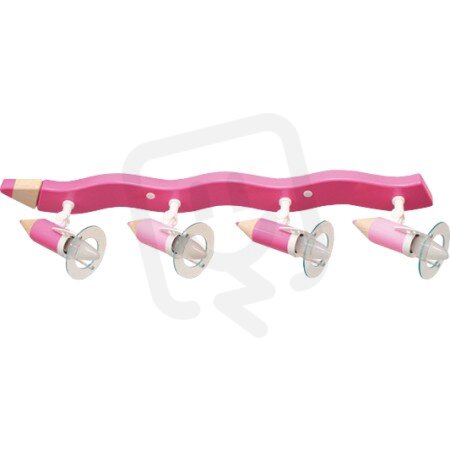 Stropní bodové svítidlo Tužka 4 růžová 4x25W IP20 E14 COMPOLUX 0720508/02
