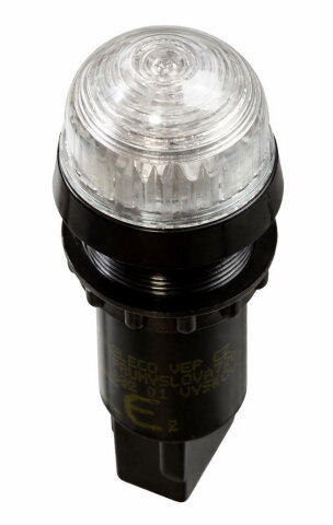 Indikační signálka HIS-95-K W 230AC P 22mm bílá ELECO 991218